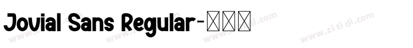 Jovial Sans Regular字体转换